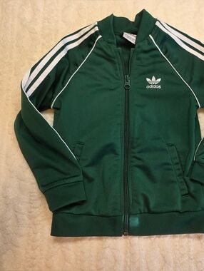 Adidas Originals Green 3 Stripe Track Jacket 4T